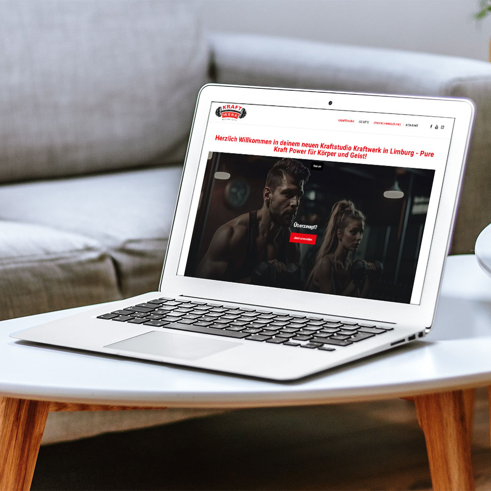Kraftwerk Fitnesstusio in Limburg Webdesign Wordpress