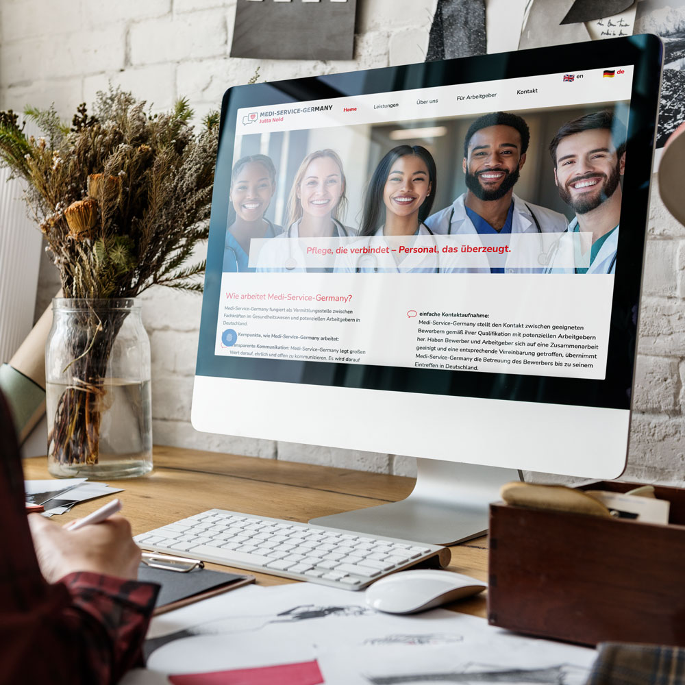Medi-Service Germany Webdesign Internetseite Werbeagentur